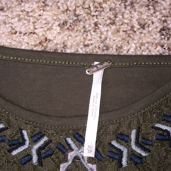 Free people green lace blouse - Picture 4 of 4